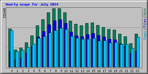 Hourly usage for July 2024