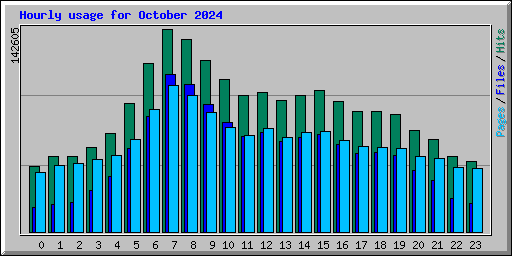 Hourly usage for October 2024