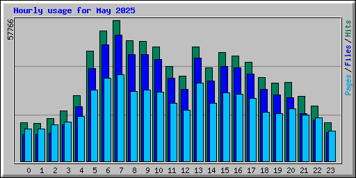 Hourly usage for May 2025