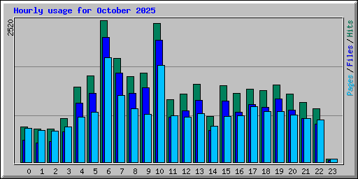 Hourly usage for October 2025