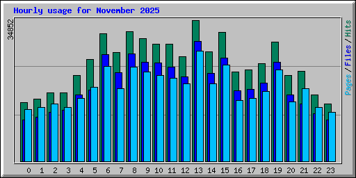 Hourly usage for November 2025