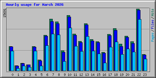 Hourly usage for March 2026